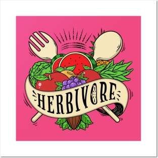 "Herbivore" go veg people Posters and Art